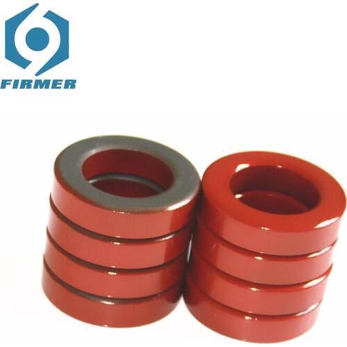 10PCS/ 58*35*14.5 mm Ferrite Ring Epoxy Resin Toroidal Cores Iron Powder Inductance Magnetic Ring Red Grey For Magnetic Coil