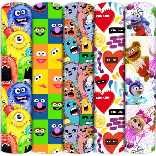 50x145cm Customized Cartoon Print Polyester Cotton Fabric Sewing Quilting Needlework Material DIY Cloth Bag,c18862