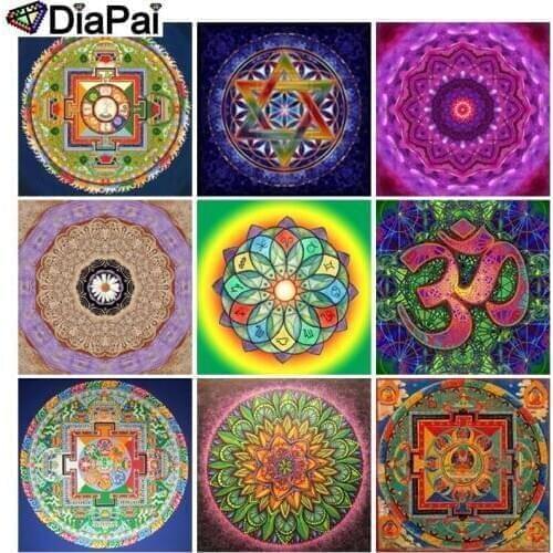 DIAPAI Diamond Painting 5D DIY Full Square/Round Drill "Religious Mandala" 3D Embroidery Cross Stitch 5D Decor Gift