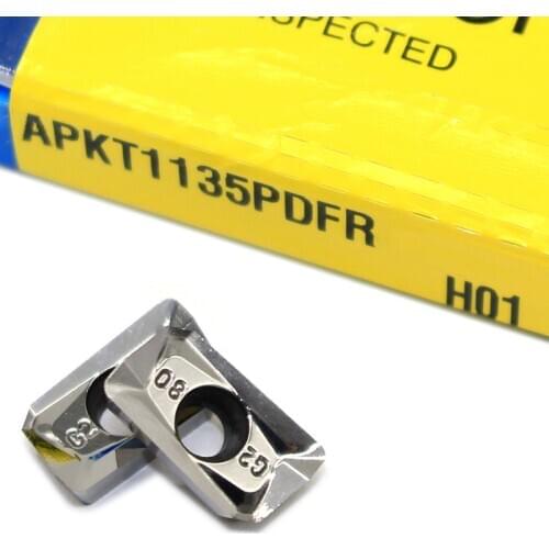 APKT1135 PDFR G2 H01 100% Original Milling Cutter Aluminum Alloy Slotted APKT 1135 CNC Lathe Tool Aluminum Processing Inserts