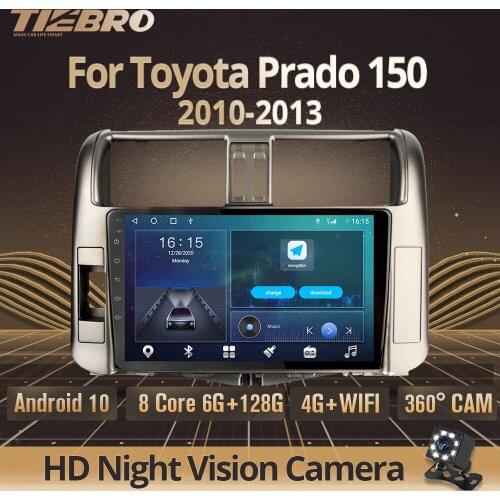 2DIN Android 10 Car Radio For Toyota Prado 150 2010-2013 Auto Radio Stereo Receiver GPS Navigation Car Video Stereo No 2DIN DVD