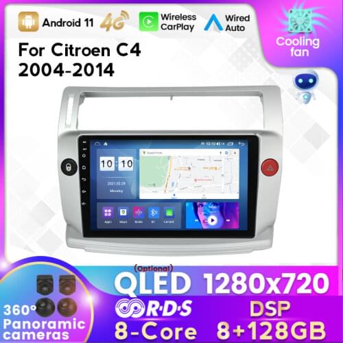 4G RAM CarPlay Android 10.0 Car Radio for Citroen C4 C-Triomphe C-Quatre 2004-2009 car dvd player car accessory 4G multimedia