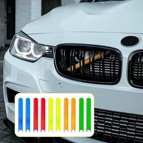 A Pair Car Strip Sticker Cover Frame For Bmw F20 F21 F22 F30 F31 F32 F34 F36 1/2/3/4 Series Front Grille Trim Strips Car Styling