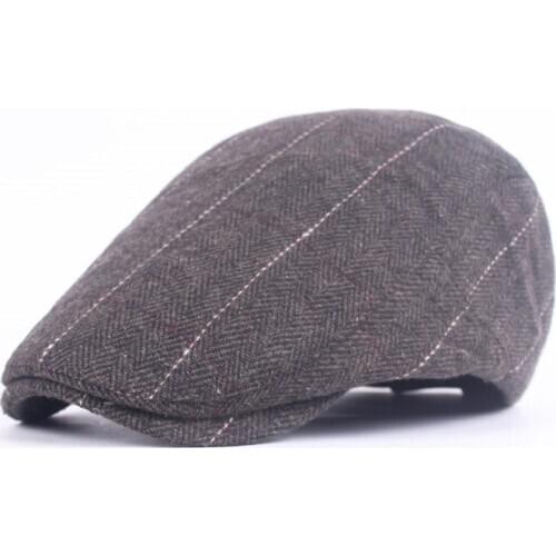 Idopy Woolen Beret Mens Cap Warm Newsboy Ivy Irish Cap Middle-aged Warm Hat Female Cap Unisex Hats Gift