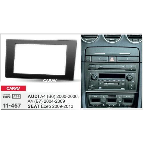 CARAV 11-457 car 2DIN fascia facia panel plate frame for AUDI A4 (B6), A4(B7)SEATExeo Stereo Fascia DashCD Trim Installation Kit