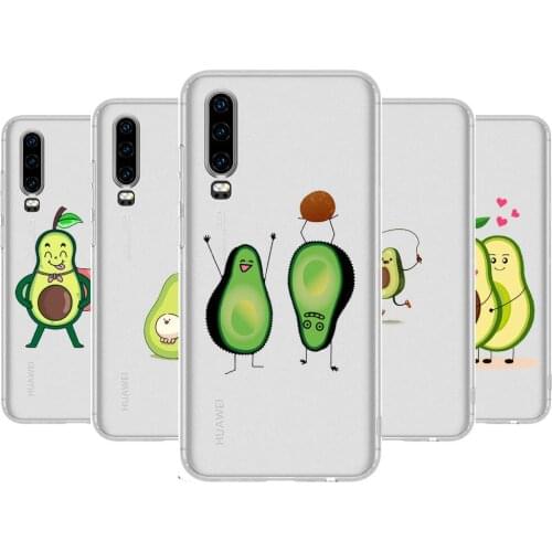 Mom hero Avocado Anime Transparent Clear Phone Case For Huawei Honor 20 10 9 8A 7 5T X Pro Lite 5G Etui Coque Hoesjes Comic F