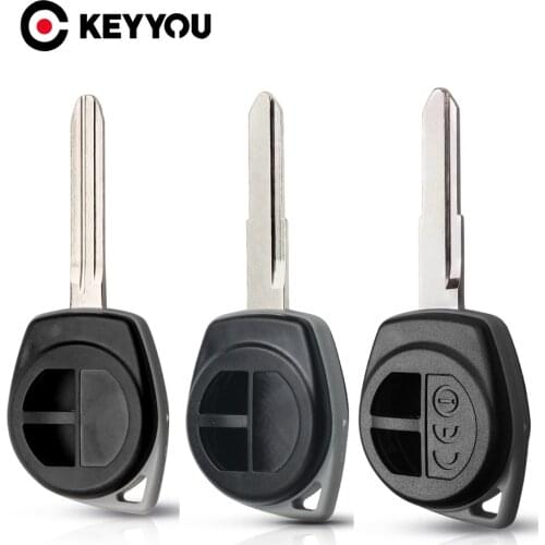 KEYYOU 2 Buttons Car Key Shell Case For Suzuki Grand Vitara SX4 SWIFT HU133R/TOY43 Blade Remote Key Case Replacement
