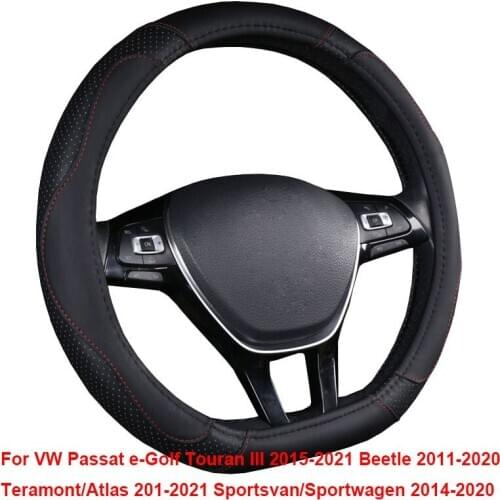 For Volkswagen Passat e-Golf Touran III 2015 - 2021 Beetle 2011 - 2020 Teramont Atlas 2016 -2021 Car D type Steering Wheel Cover