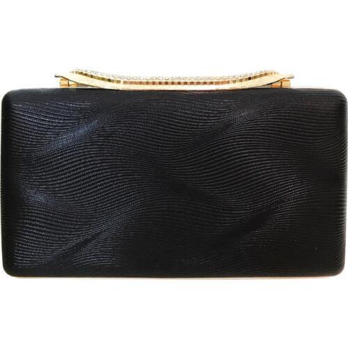 DAIWEI New Womens Crystals / Glitter PU Bag Ladies Evening Party Small Clutch Bag eveningbag Bridal Purse Handbag Solid Color