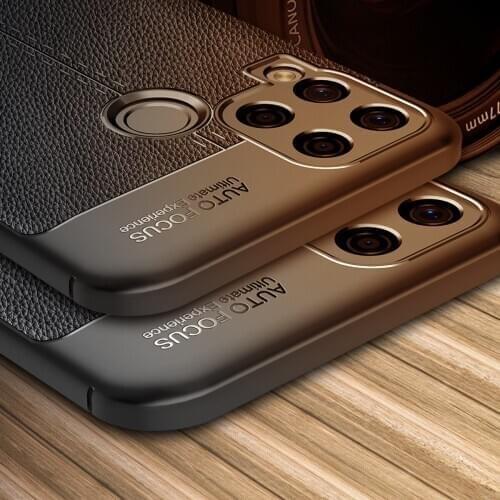 For Oppo Realme C15 Case Cover Realme C3 C12 C11 Luxury Leather Soft TPU Silicone Shockproof Bumper Phone Back Case Realme C15