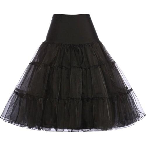 Womens 50s Retro Petticoat Underskirt Vintage Swing 1960s Rockabilly Crinoline 2022