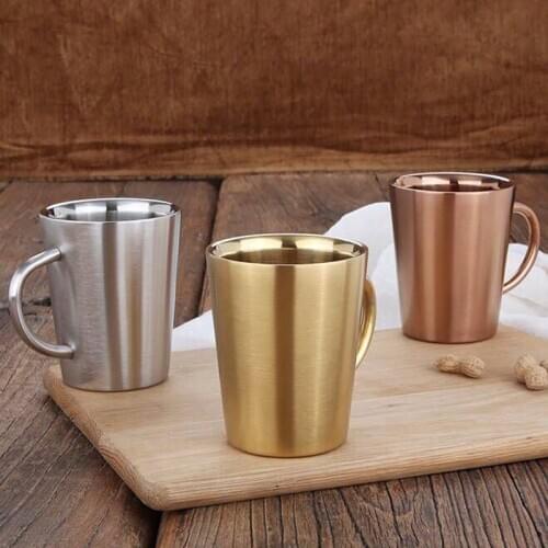 Double Wall Stainless Steel Coffee Mug Portable Cup Travel Tumbler Coffee Jug Milk Tea Cups Double Office Water Mugs