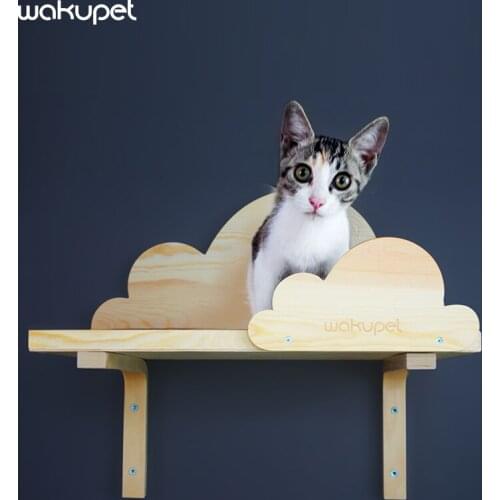 Cat Scratching Board Wall Claw Sharpener Solid Wood Cat Toy Springboard Cat Litter Cat Supplies