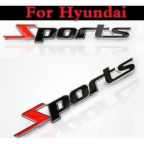 Nice 3d Sports Word Letter Car Emblem Badge Decal Decor Stickers For Hyundai Getz Grandeur I10 I20 I30 I40 Maxcruz Veracruz Xg