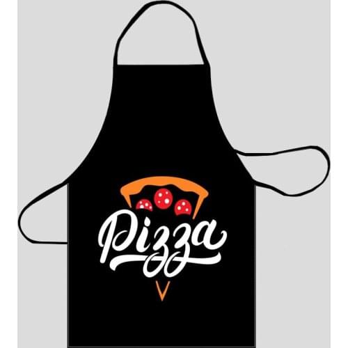 Pizza Pattern Kitchen Aprons For Women Oxford Fabric Cleaning Pinafore Home Cooking Accessories Apron