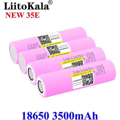 2021 New Original LiitoKala INR18650 35E 3.7V 3500mAh 20A discharge INR18650 35E 18650 Li-ion battery 3.7v rechargable Battery