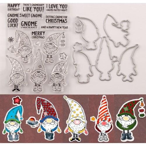 Christmas Snowman Metal Cutting Dies and Clear Stamps for Scrapbooking for DIY Card Making Cutting Crafts Stencil