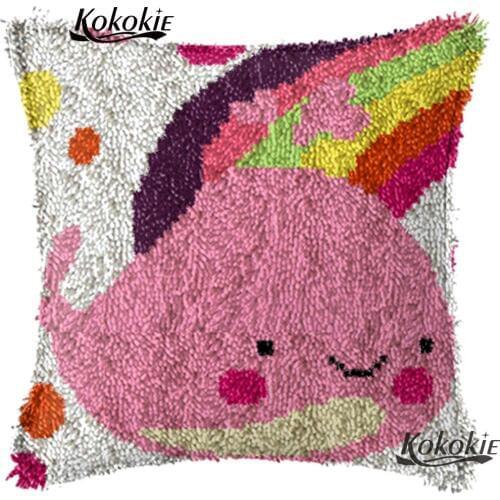 Latch hook rug kits counted cross stitch kits for embroidery dolphin 3d carpet cushion Patchwork Pillowcase diy needlework
