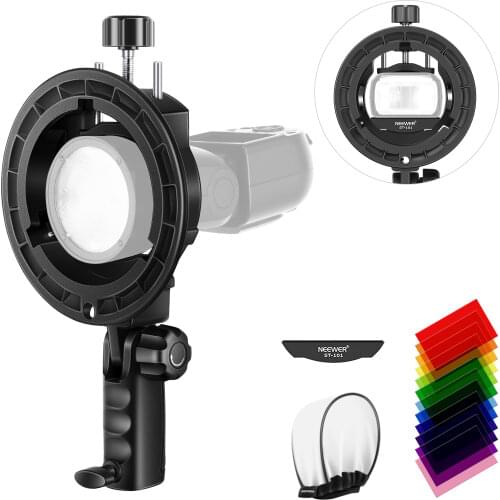 Neewer S2 Speedlite S-Type Bracket Bowens Mount Flash Holder Suitable For Neewer 750II NW670 etc, Precise Tilt Control