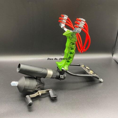 New professional Sling Shot Catapult Crossbow Shooting Fish Hunting Fishing Slingshot Shooting Catapult Bow with Fishing Reel