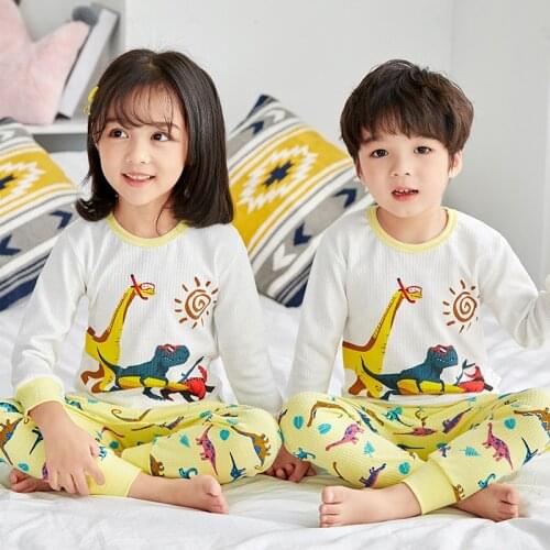 Cartoon Giraffe Baby Kids Pajamas Long Sleeve Winter Sleepwear Children Christmas Pajama Sets Boys Girls Pyjamas For 6 8 10 12