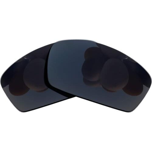 Polarized Sunglasses Replacement Lenses for-Square Whisker Frame - Grey Black