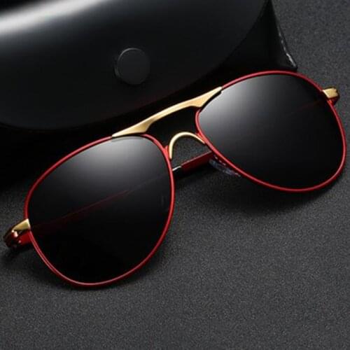 2021 New Metal Polarized Sunglasses Brand Designer Mens Outdoor Driving Fishing Retro Big Frame Toad Sun Glasses Zonnebril