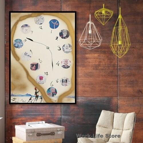 Salvador Dali The Persistence of Memory Canvas Paintings Wall Art Posters Prints Famous Art Pictures Home Decor For Living Room