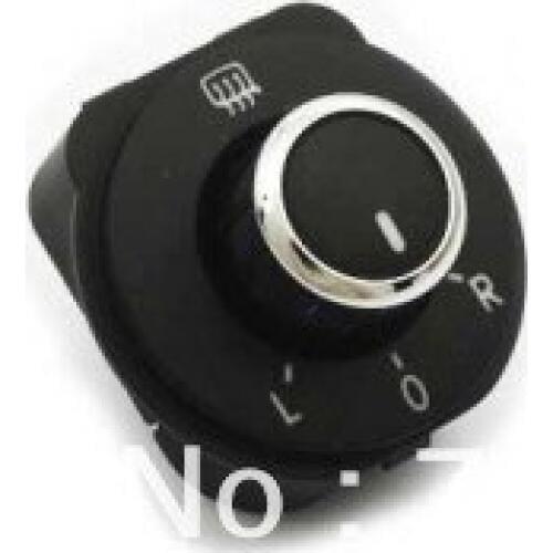 Car Styling Chrome Rear View Mirror Switch w/ Heat Function For Volkswagen For VW Polo 6R