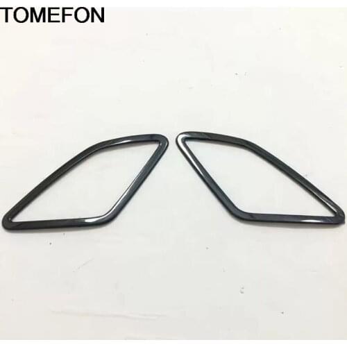 TOMEFON For Skoda Karoq 2017 2018 2019 Front A Pillar Door Stereo Louder Speaker Cover Trim Interior Accessories Stainless Steel