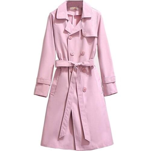 Women Oversize itself 2XL-6XL Plus Size Trench Coat 2021Female Spring Long Trench Coat Female Outwear Femme Fashion Windbreaker