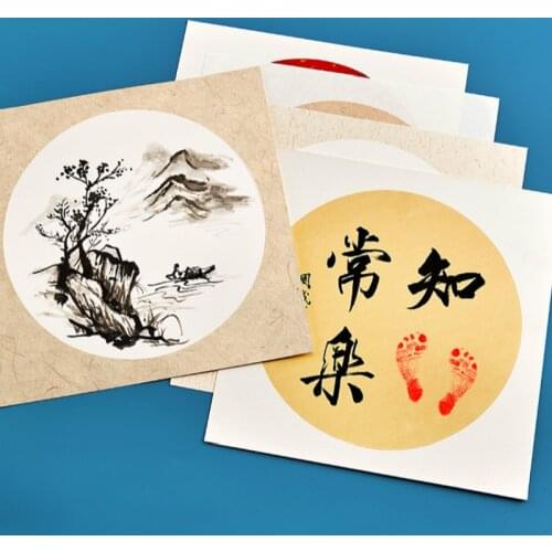 Thicken Raw Xuan Paper Cards 10Sheets Chinese Rice Paper Card Calligraphy Watercolor Painting Mounting Paper Cards Carta Di Riso