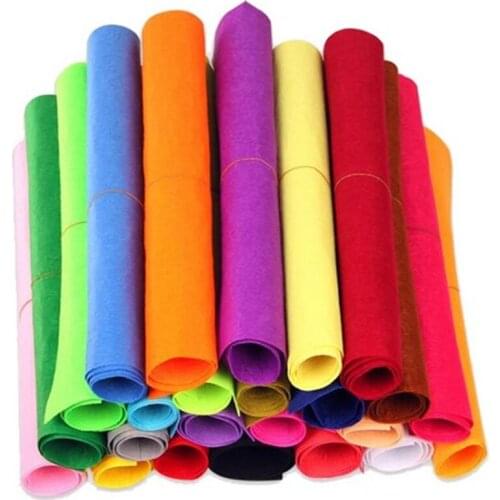 50*40CM large 1Pc Non-woven Felt Fabric Polyester Cloth Felts DIY Kindergarten supplies for Sewing Dolls Crafts accessories