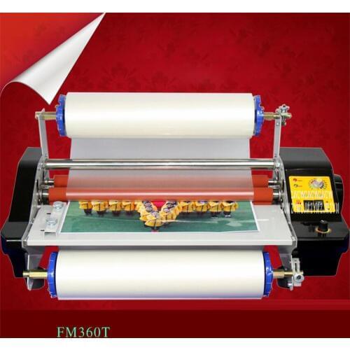 1pc CNC stepless speed modulation FM360T Hot&Cold Laminator hot mounted stickers cold mounted photo lamination film 3-4 minutes