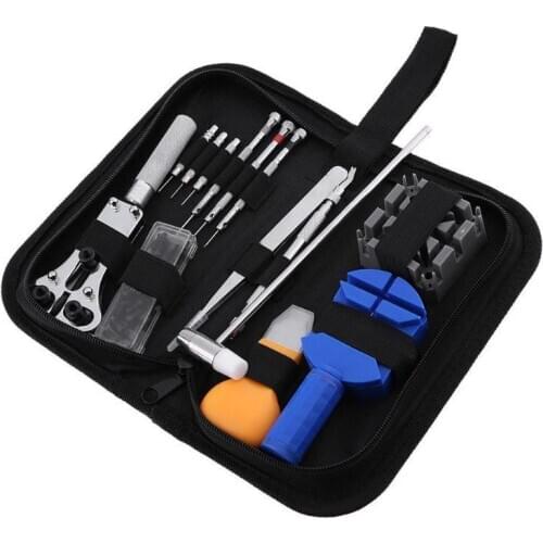 14PCS Watch Repair Kit Tool Set Disassembly and Replacement Battery Combination with Link Pin Remover