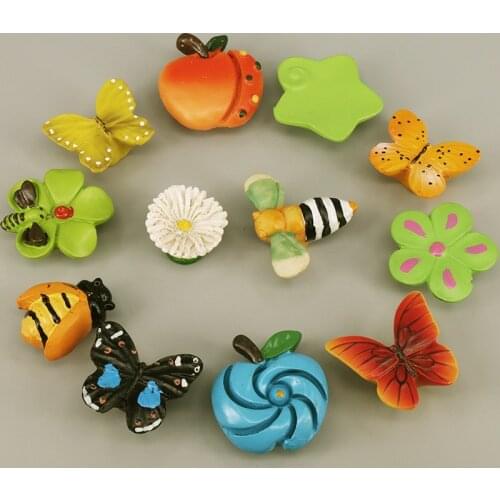 1x Decorative Resin Butterfly Flower Dresser Knob for Furniture, Chest of Drawer, Cupboard, Kitchen Cabinet Pull Handle