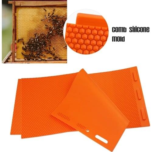 2PCS Rubber Beeswax Press Sheet Mould Foundation Beekeeping Equipment Bee Hive