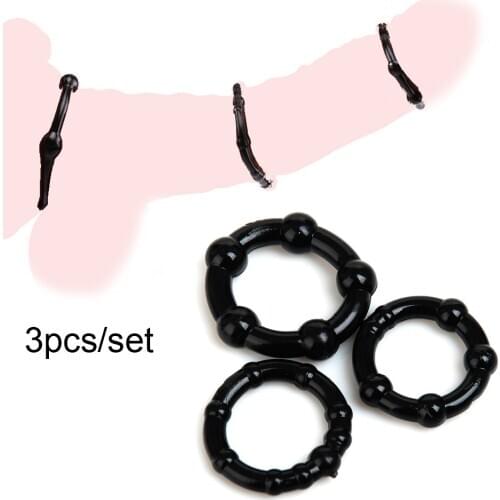 3pcs/set Penis Rings Silicone Cock Rings for Men Delay Ejaculation Semen Lock Ring Adult Sex Toys Sex Lasting Products For Men