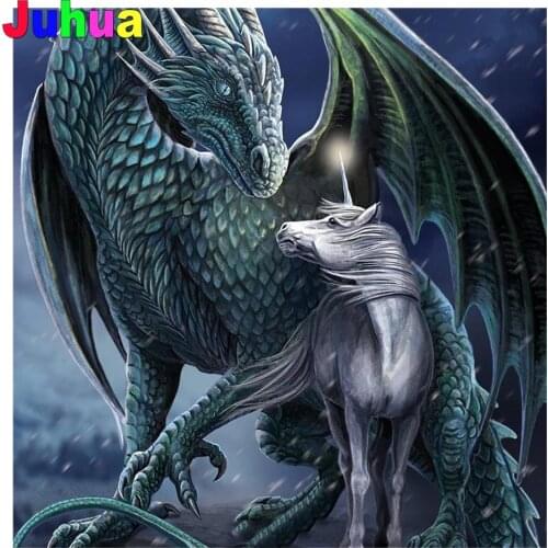 Dragon diy Diamond Painting Mosaic 5D Full Square Round animal diamond Embroidery gift home decor drop shipping