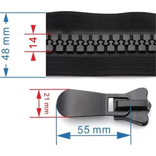 Bimini Top Marine Canvas Separating Double Pull Sliders Zipper 120cm 47"