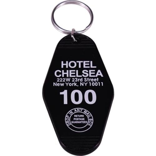 Hotel Chelsea Motel Style Keychain New York Sid and Nancys Hotel Room 100 Key Tag Sex Pistols Fan Punk Rock Gift