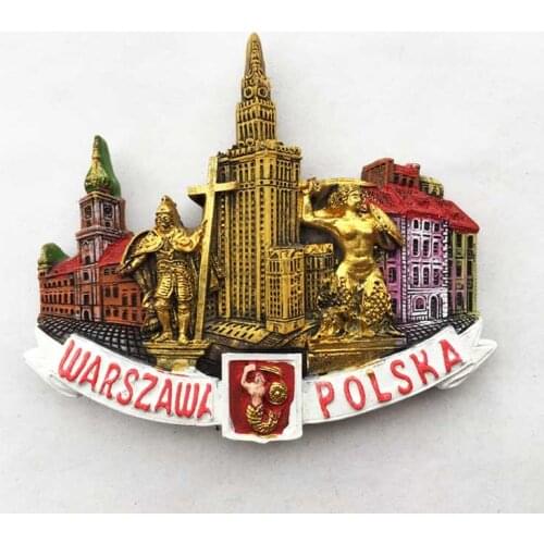 Poland landmark building Warsaw Culture and Science Palace building souvenir magnetic stickers refrigerator stickers