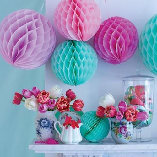 Mixed Size 10/15/20/25/30cm Decorative Black Grey Flower Paper Lantern Honeycomb Ball Wedding Kid Birthday Decoration babyshower