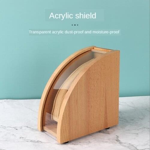 Wooden Coffee Filter Paper Holder Filter Paper Storage Box Tools Dispenser Rack Shelf Stand Container