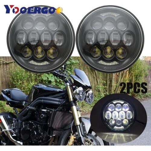 DOT SAE E9 Emarked 5.75" Inch Led Headlight For Triumph Speed/Street Triple, Thunderbird, Rocket 3 (2pcs)