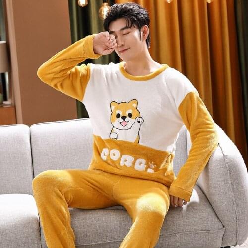 EJIAMEIJR Men's Warm Pajamas