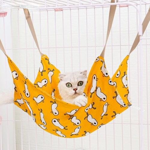 Pet Breathable Cotton And Linen Cat Hammock Cage Swing Cat Hanging Nest Cat Hanging Cushion Cat Nest