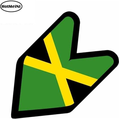 HotMeiNi 13cm x 12.9cm Car Styling WAKABA JDM LEAF Jamaican Flag JDM Decal Badge Car Sticker Vinyl Car Accessories