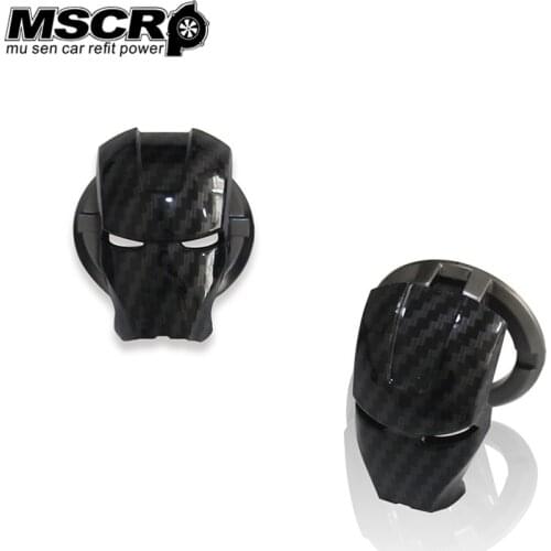 Car Interior Engine Start Stop Button Protective Cover Trim Sticker 3D Car Decoration Interior Accessories Iron Man MSCRP-2619