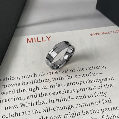 New Fashion titanium steel men women couple silver rose gold Crystal versatile rose Punk hoe pilot classic DW ring